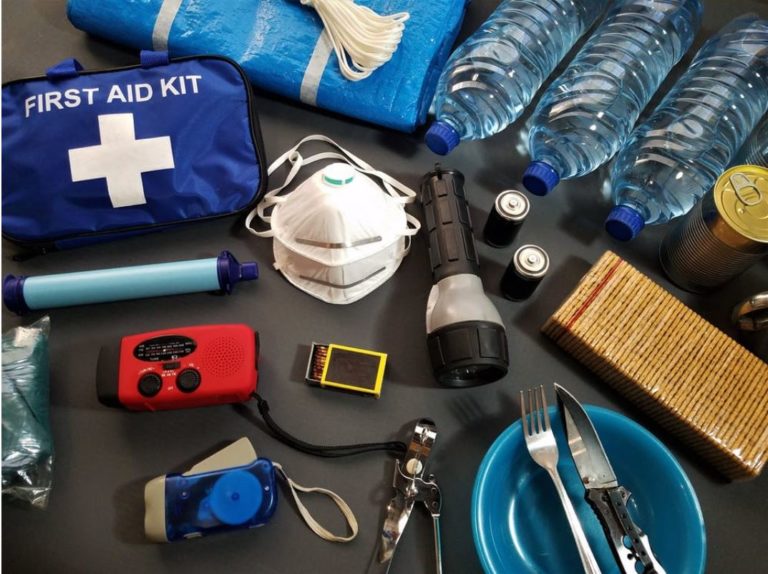 First aid kits should include all necessary tools for minor injuries.