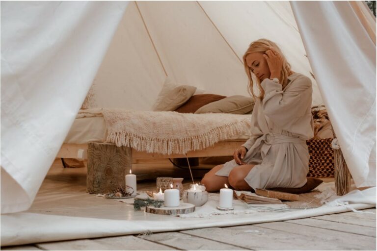 glamping tents are set up to provide maximum comfort unlike the usual camping sites
