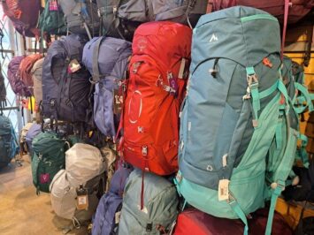 outdoor and camping backpack shop