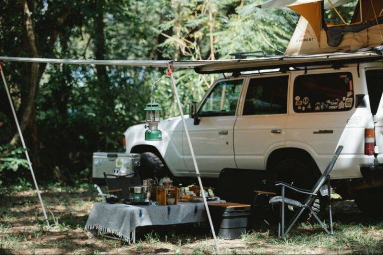setting up an area with gear like portable solar panels can give you convenience during your camping trip