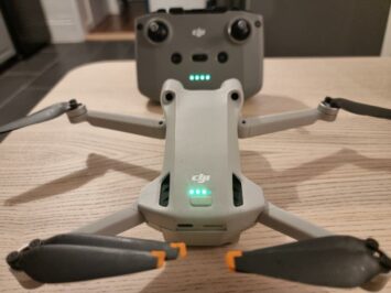 close up view of drone and its controller