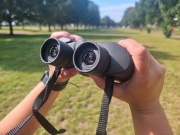 eye view of binoculars