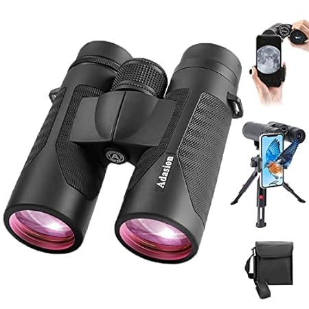 12x42 High Definition Binoculars for Adults with Universal Phone Adapter