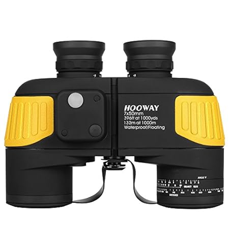 Hooway 7x50 Waterproof Binoculars with Internal Rangefinder
