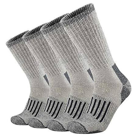 ONKE Men's Merino Wool Moisture Wicking Heavy Cushion Crew Socks
