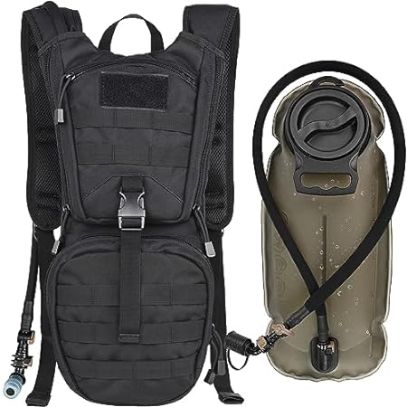 MARCHWAY Tactical Molle Hydration Pack Backpack with Water Bladder