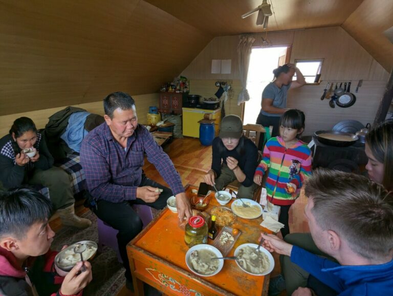 traditional Mongolian food at host house